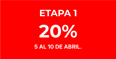 PROMOCION DEL 20 OFF DEL 5 AL 10 DE ABRIL